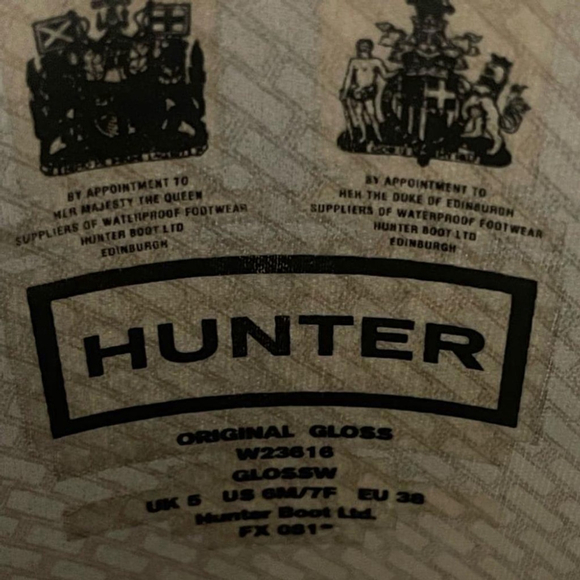 HUNTER | Tall Black Original Shiny Glossy Hunter Rain Boots UK 5/ US 6 - Picture 11 of 16